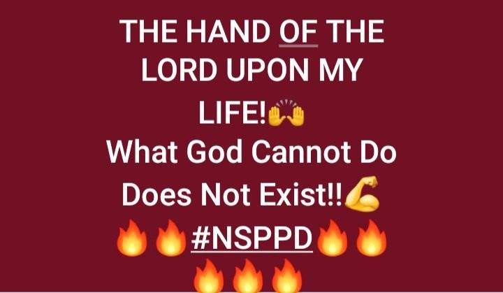 THE HAND OF THE LORD IS AT WORK!
I HAVE MY EVIDENCE 🔥
WHAT GOD CANNOT DO DOES NOT EXIST 🔥🔥🔥🔥...