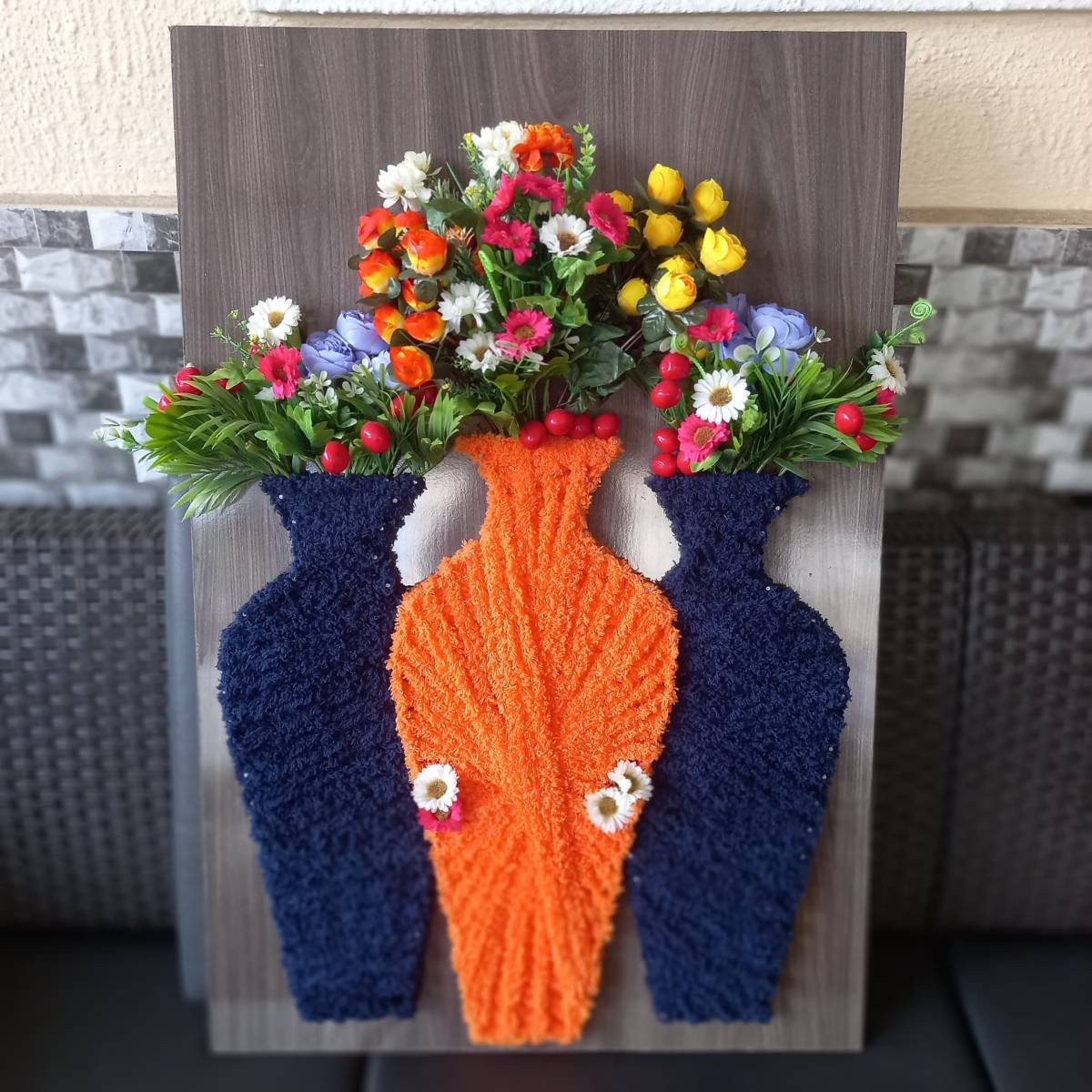 This lovely flower vase was created using the String Art Technique. If you would love me to explain...