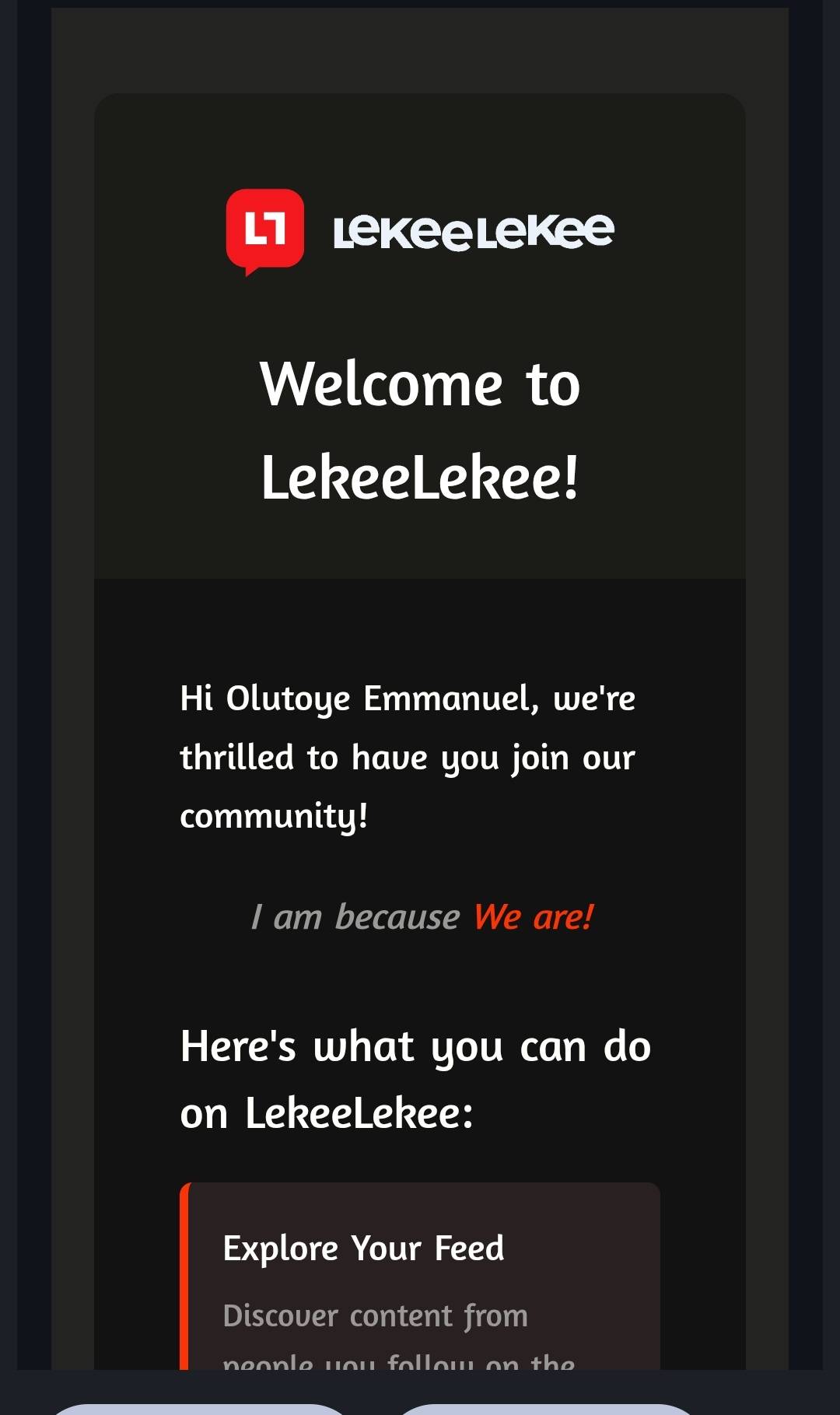 Glad to be part of a platform made out of Nigeria, Africa.
I am hopeful this platform will go on to...