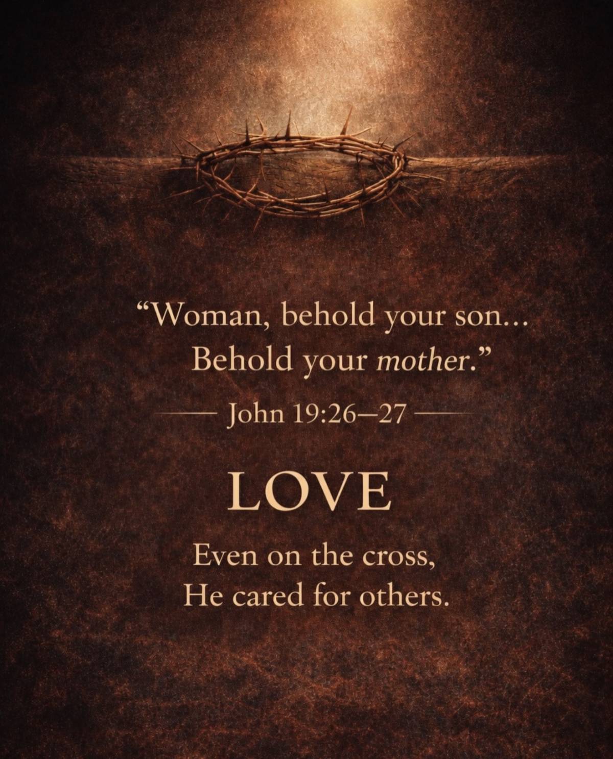 Words on the cross…..