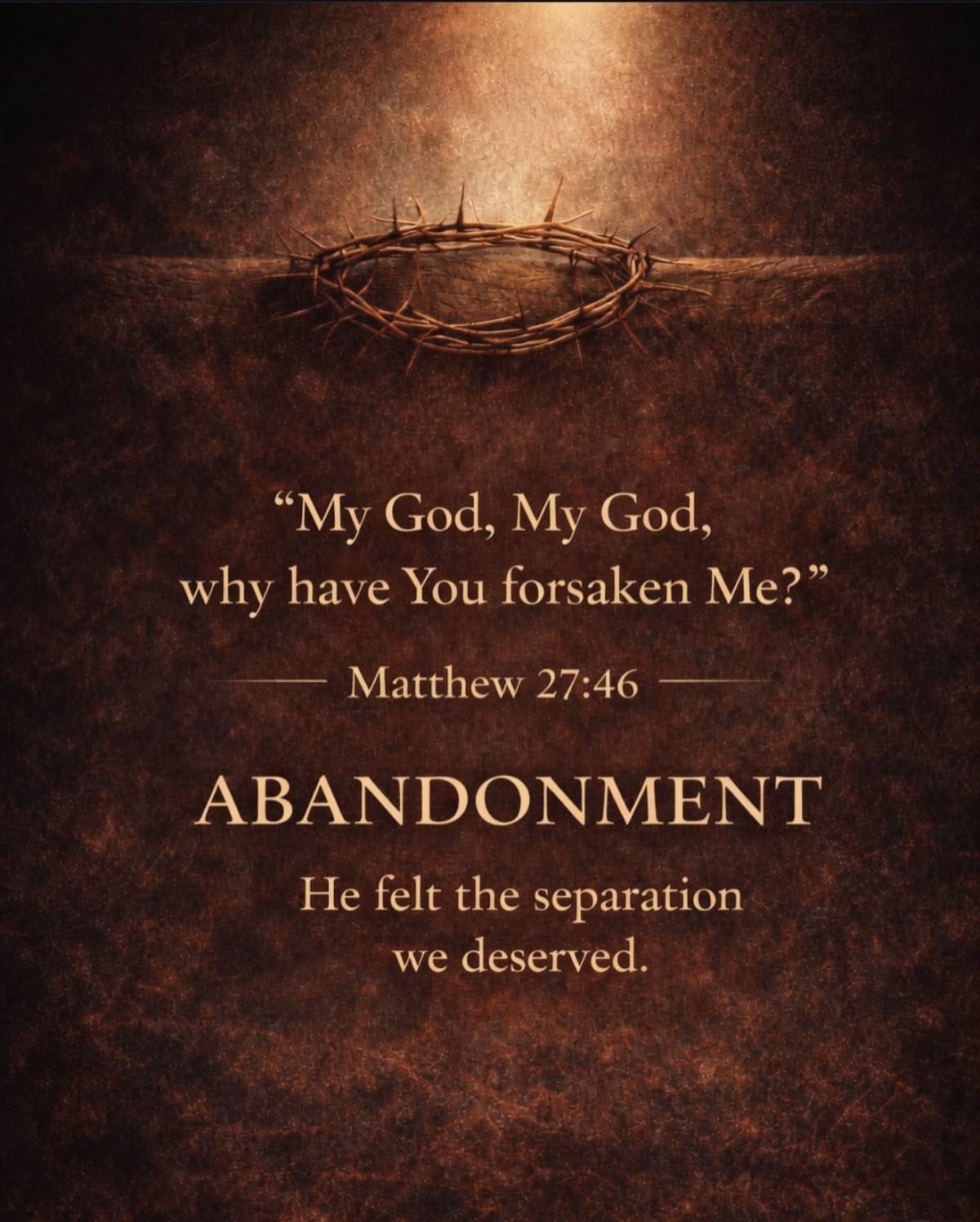 Words on the cross…..