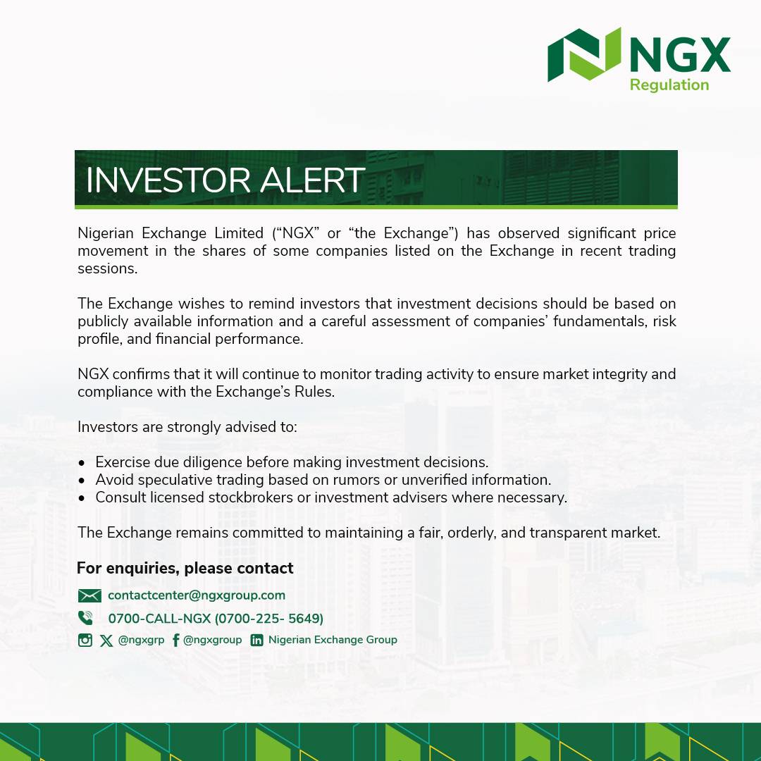 This is for people in our pride Nigeria Capital Market