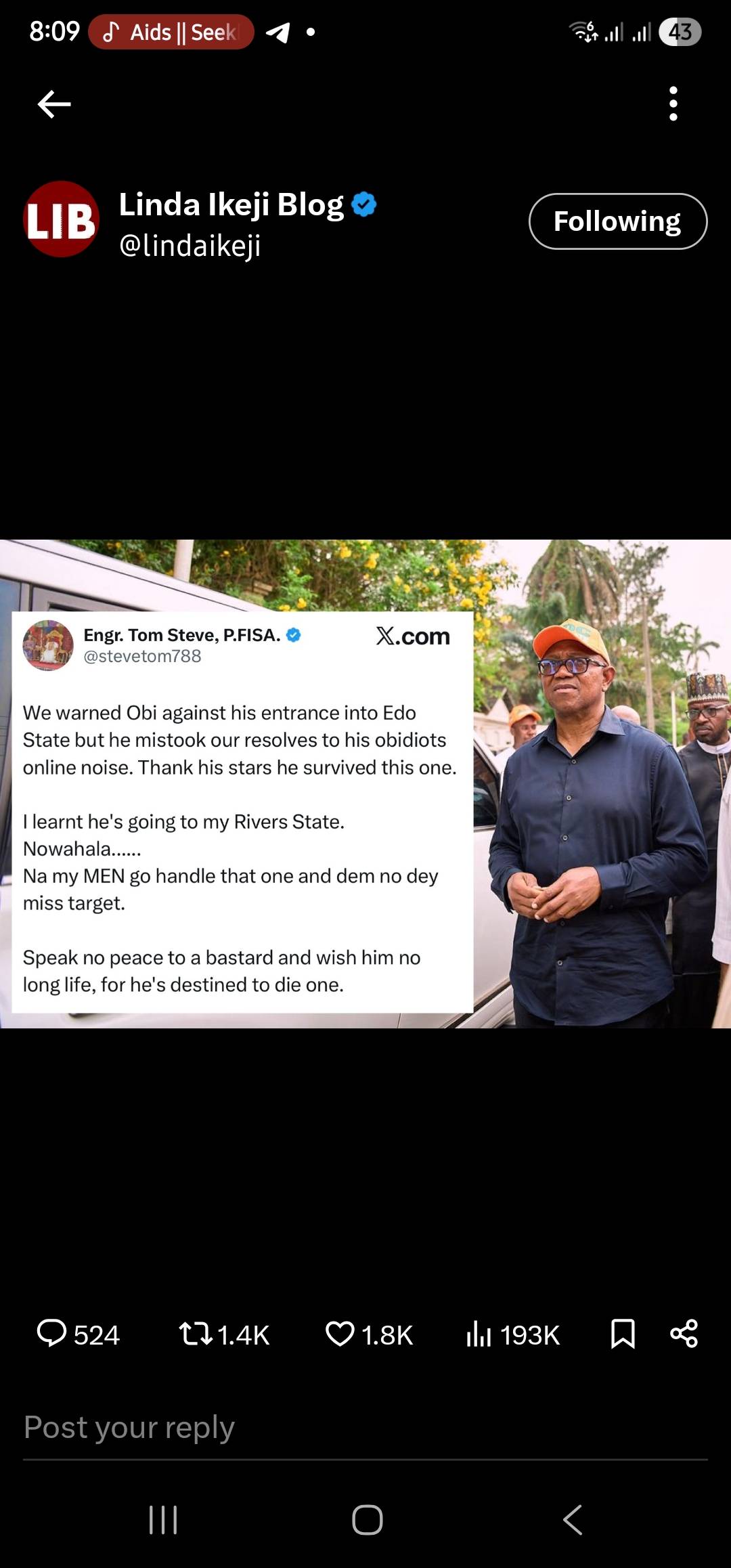 This is a very dangerous precedence that the ruling party must take serious if this democracy will b...