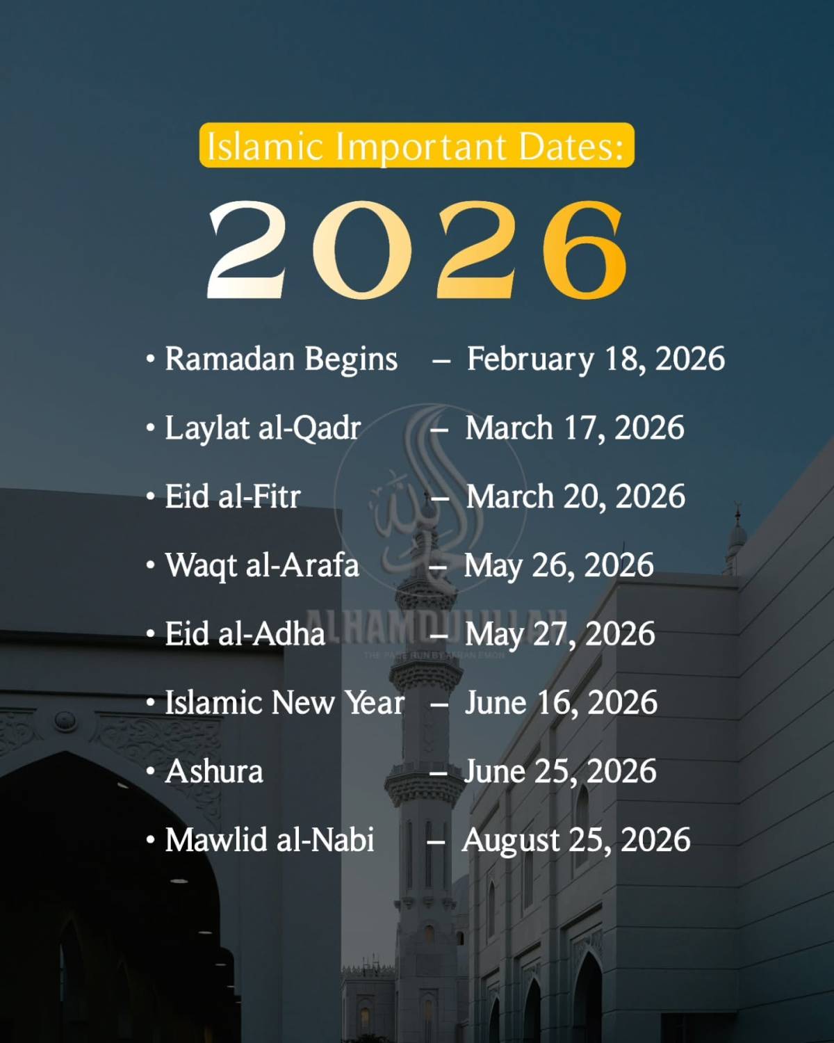 Islamic Watch days 📌
