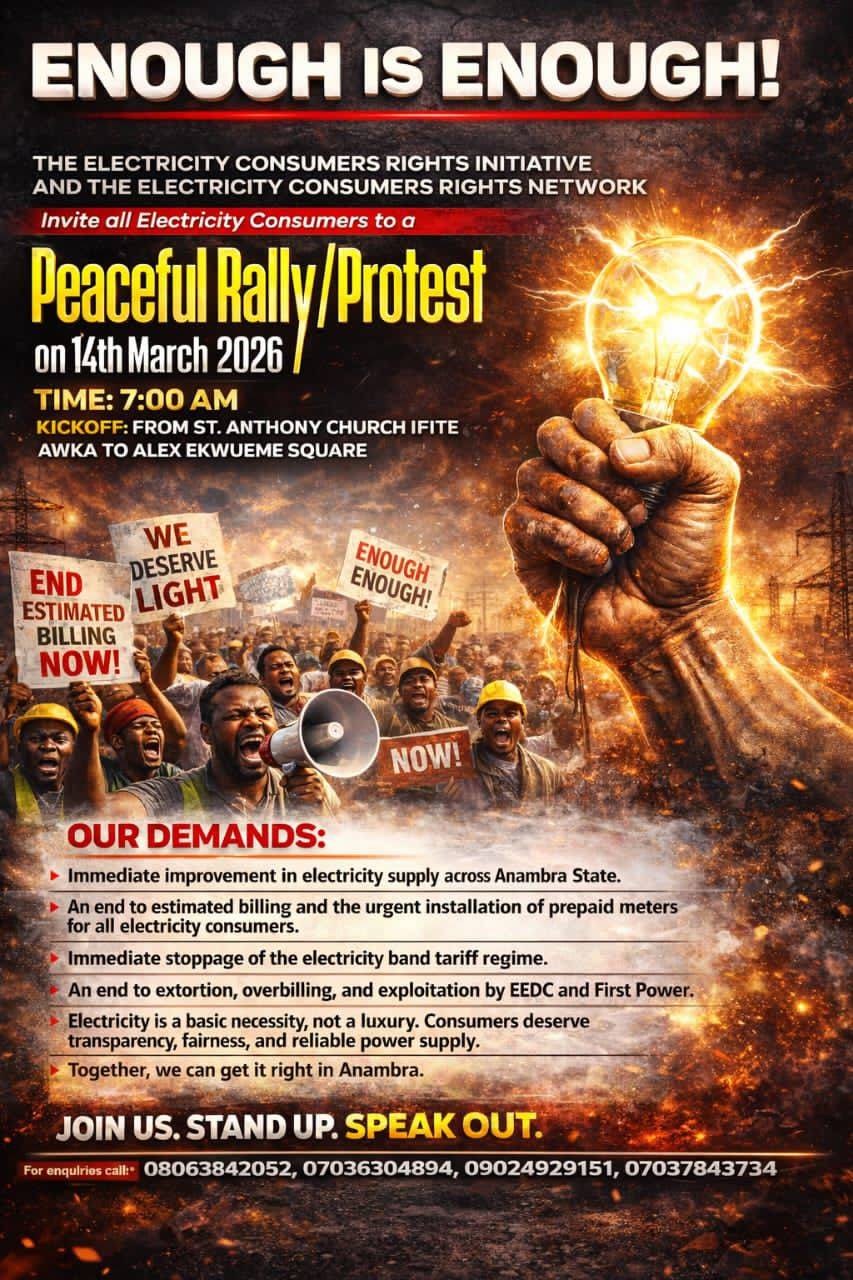 The key sponsor of the planned rally against First Power in Anambra State, Comrade Osita Obi, has to...