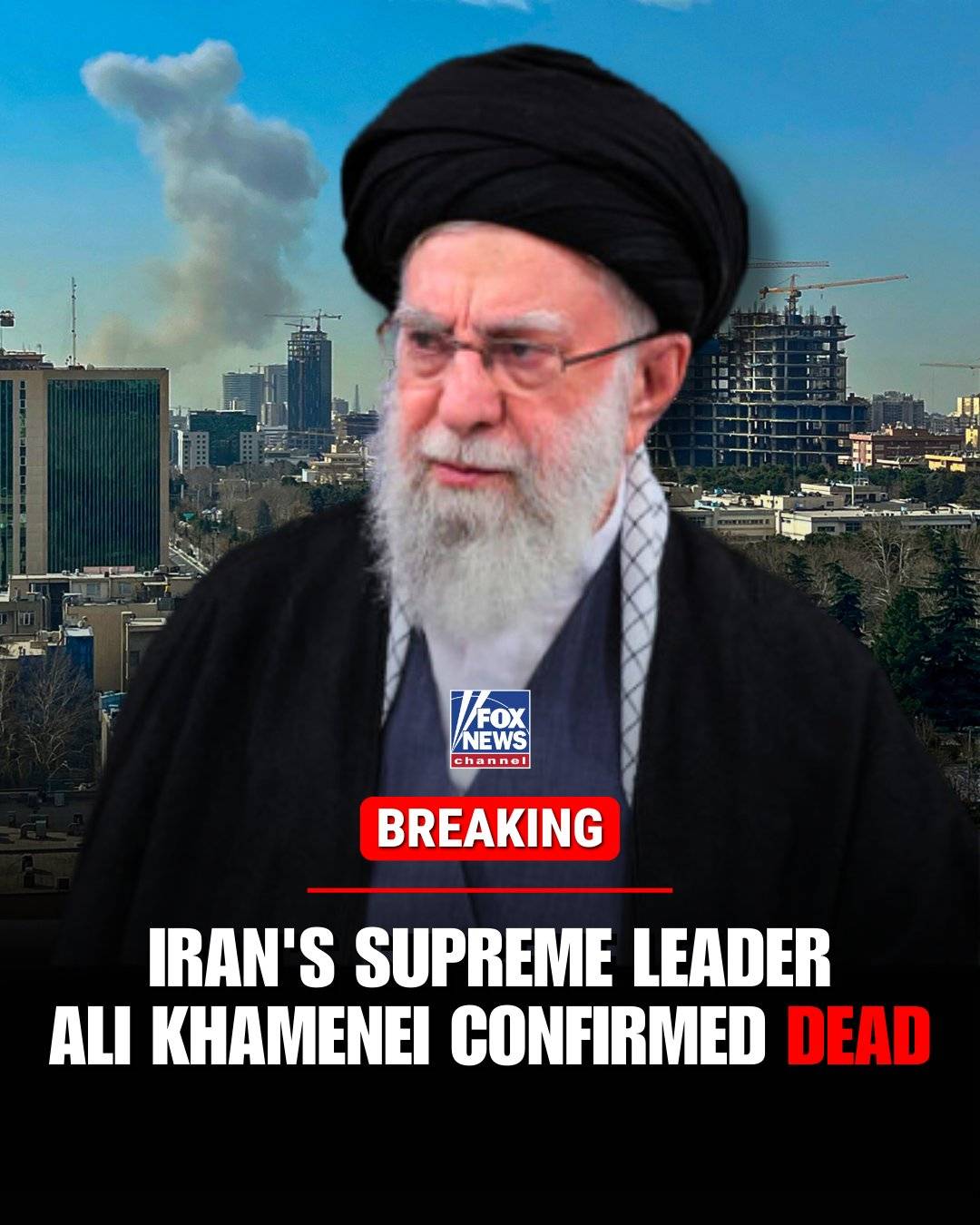 BREAKING News: Iran’s Supreme Leader Ayatollah Ali Khamenei confirmed dead after Israeli strike.