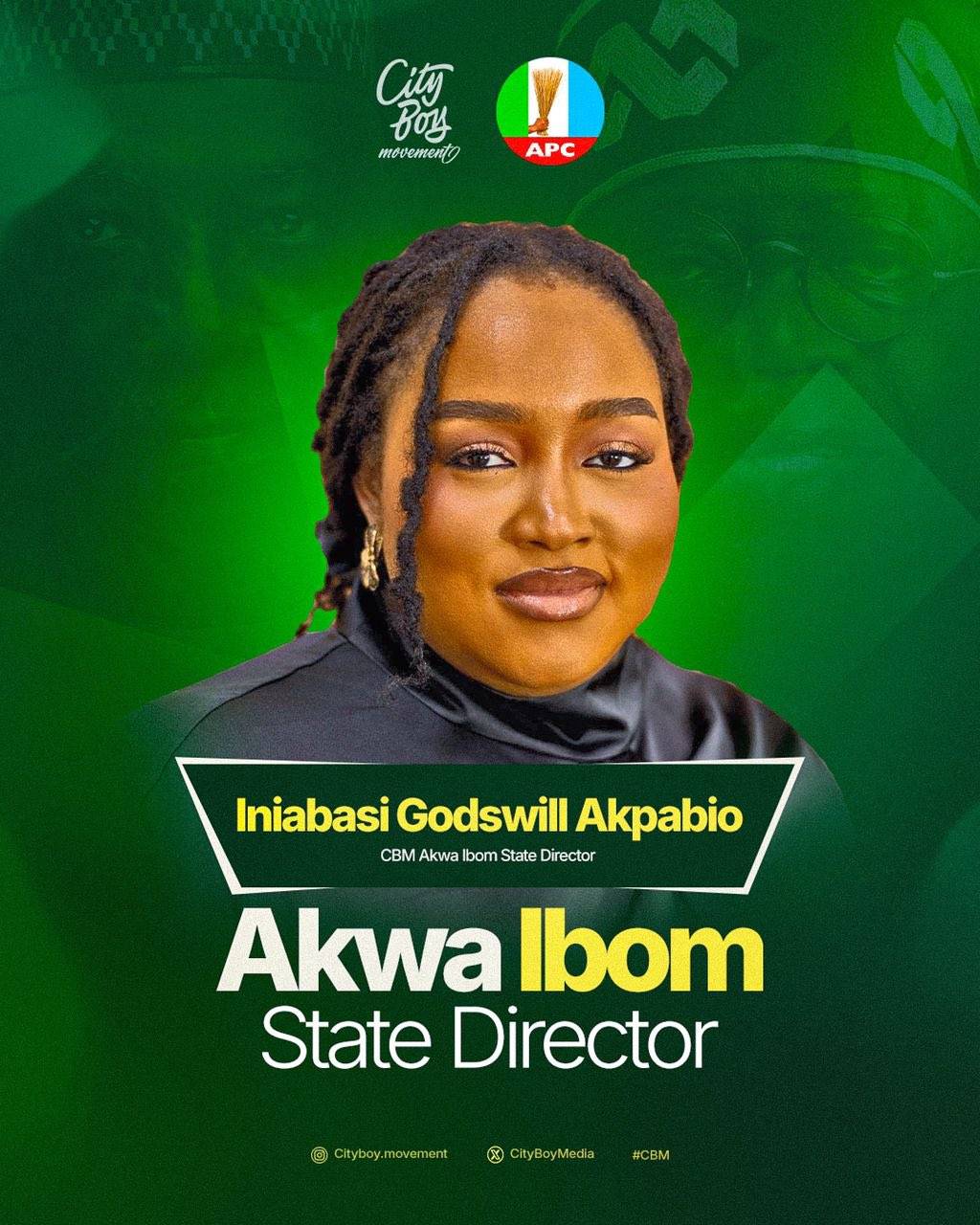Introducing the Akwa Ibom State Director of the City Boy Movement. Iniabasi Godswill Akpabio. With h...