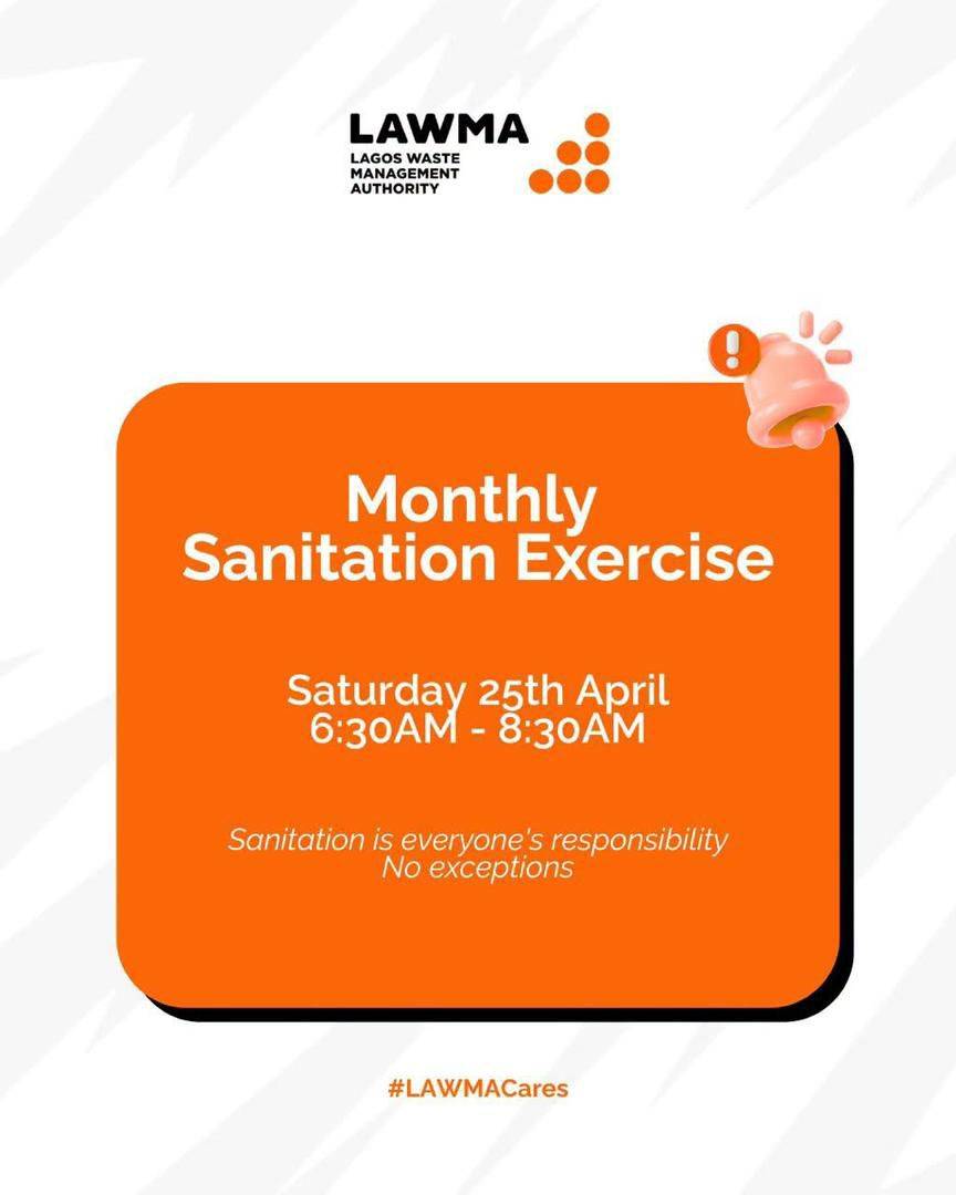 Environmental Sanitation Returns in Lagos State this Saturday
