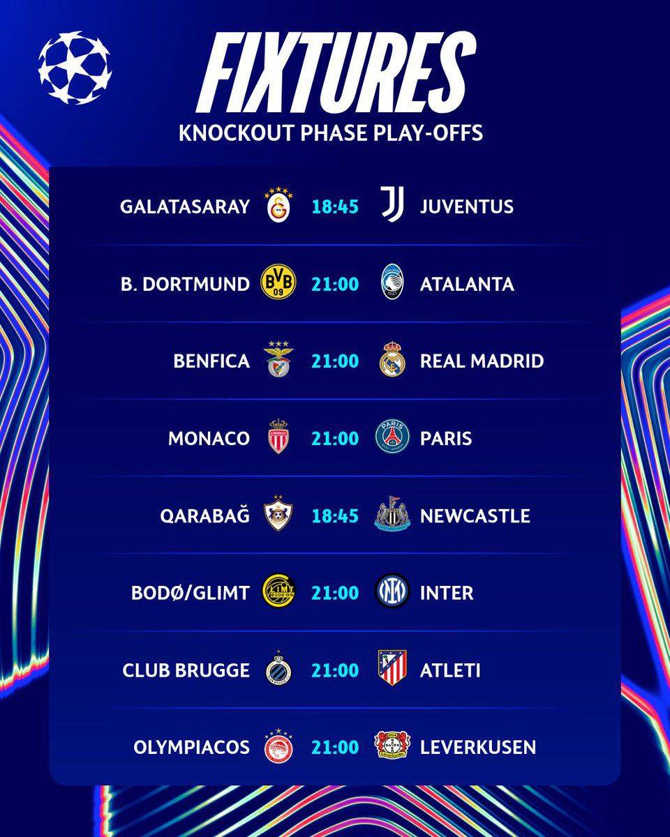 Time for the knockout phase play-off first legs 😤