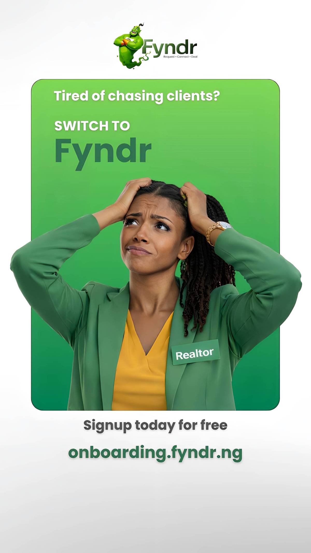 Get direct client requests, no middlemen Free early access
Register here: https://onboarding.fyndr.n...