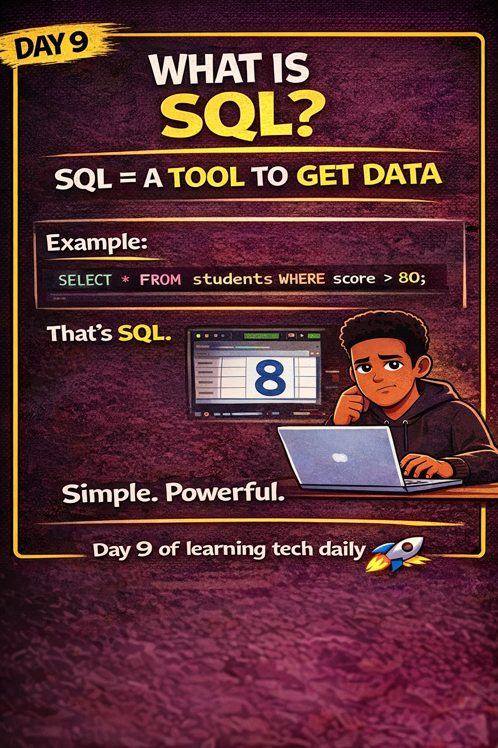 What is SQL?
Don’t overcomplicate it.
SQL is just a way to get data from a database.
In simple te...
