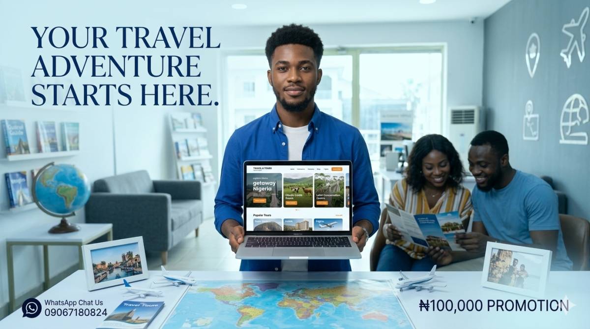 Take Your Travel Agency Global for ₦100k! ✈️
Stop losing clients to manual bookings. Get a custom,...