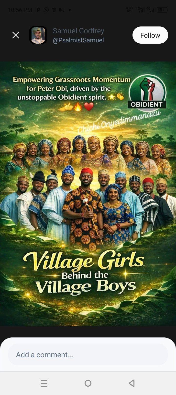I chose the VILLAGE BOYS and GIRLS Movement, mobilizing for PO Election 2027, meanwhile if you are a...