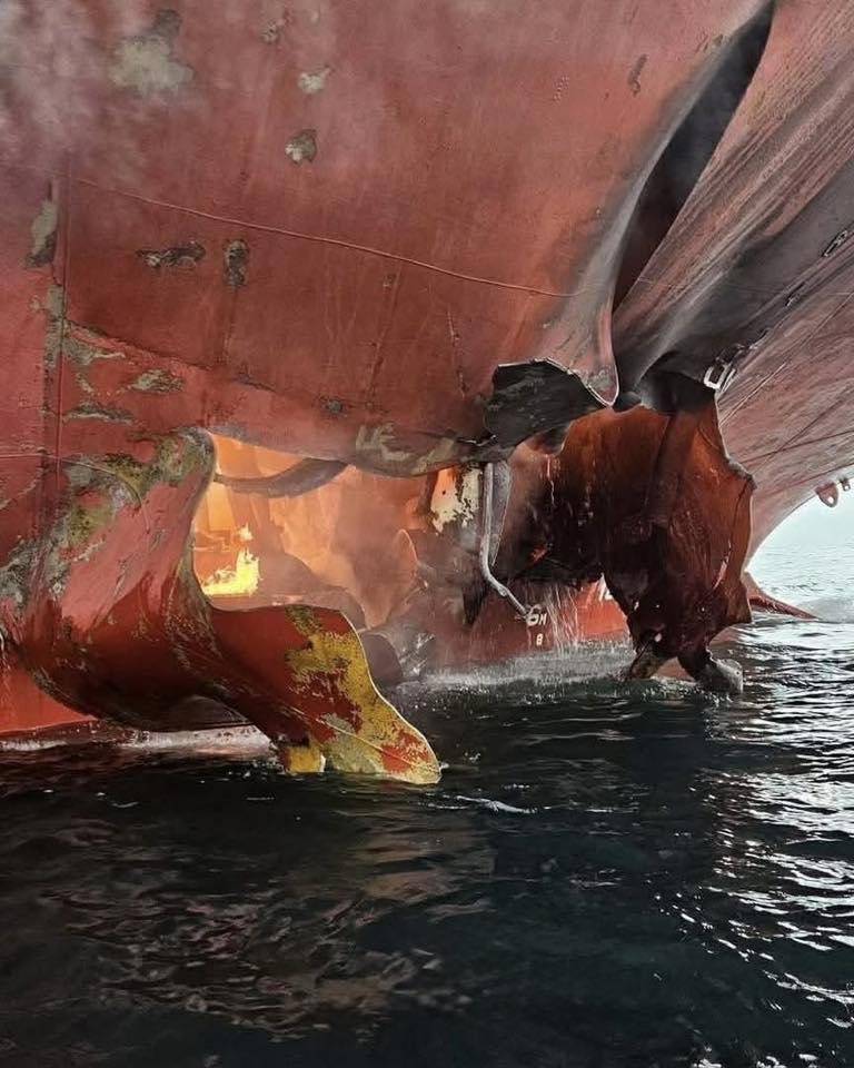 Iran strikes Thai ship attempting to pass through the Strait of Hormuz after USA President trump war...