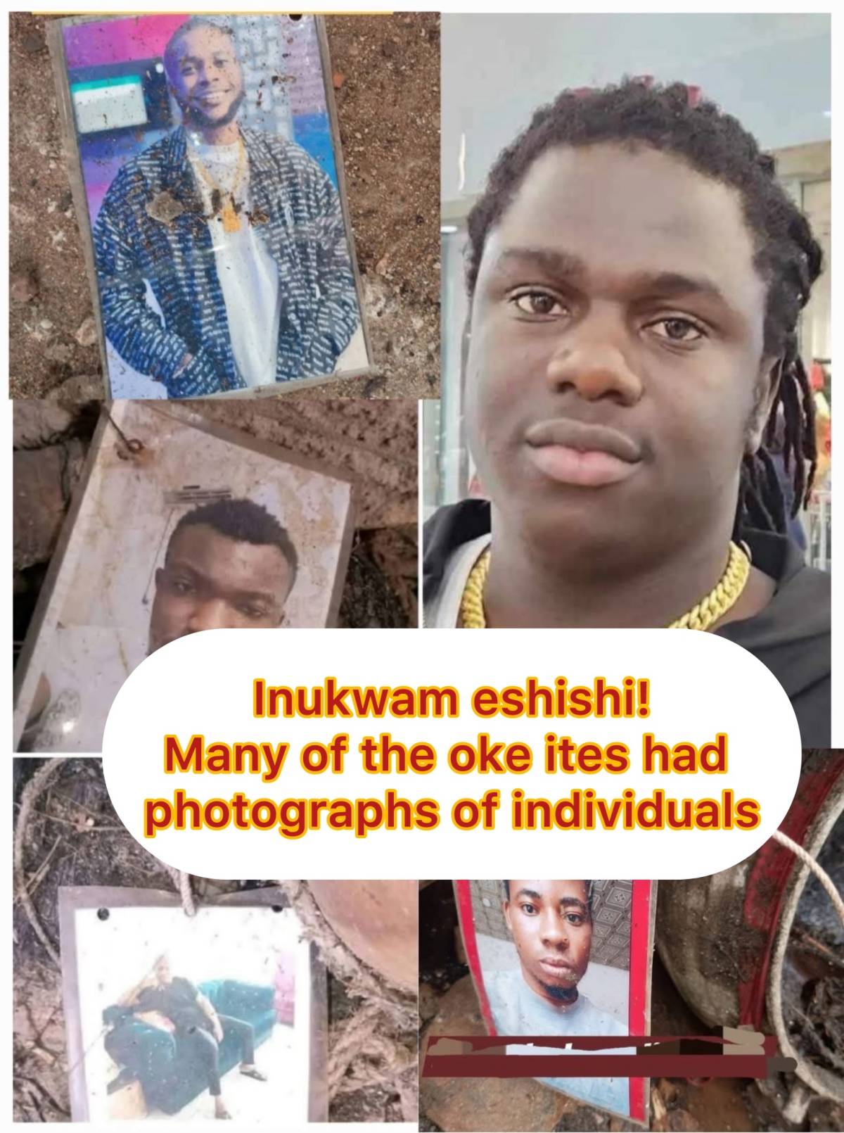 During the demolition and burning of Akwa Okuko Tiwara Aki’s shrine in Oba, Idemili South LGA, Anamb...