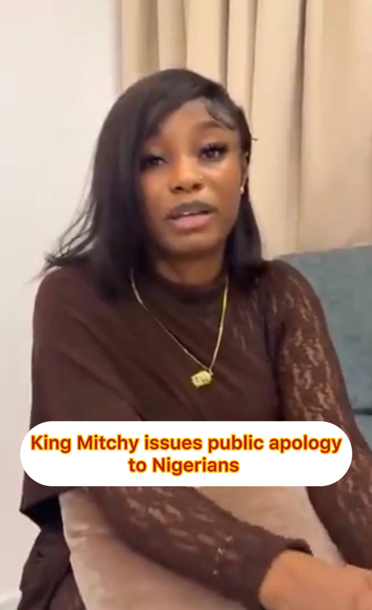 King Mitchy issues public apology to Nigerians
“Good morning Nigerians. I am ready to be held accou...