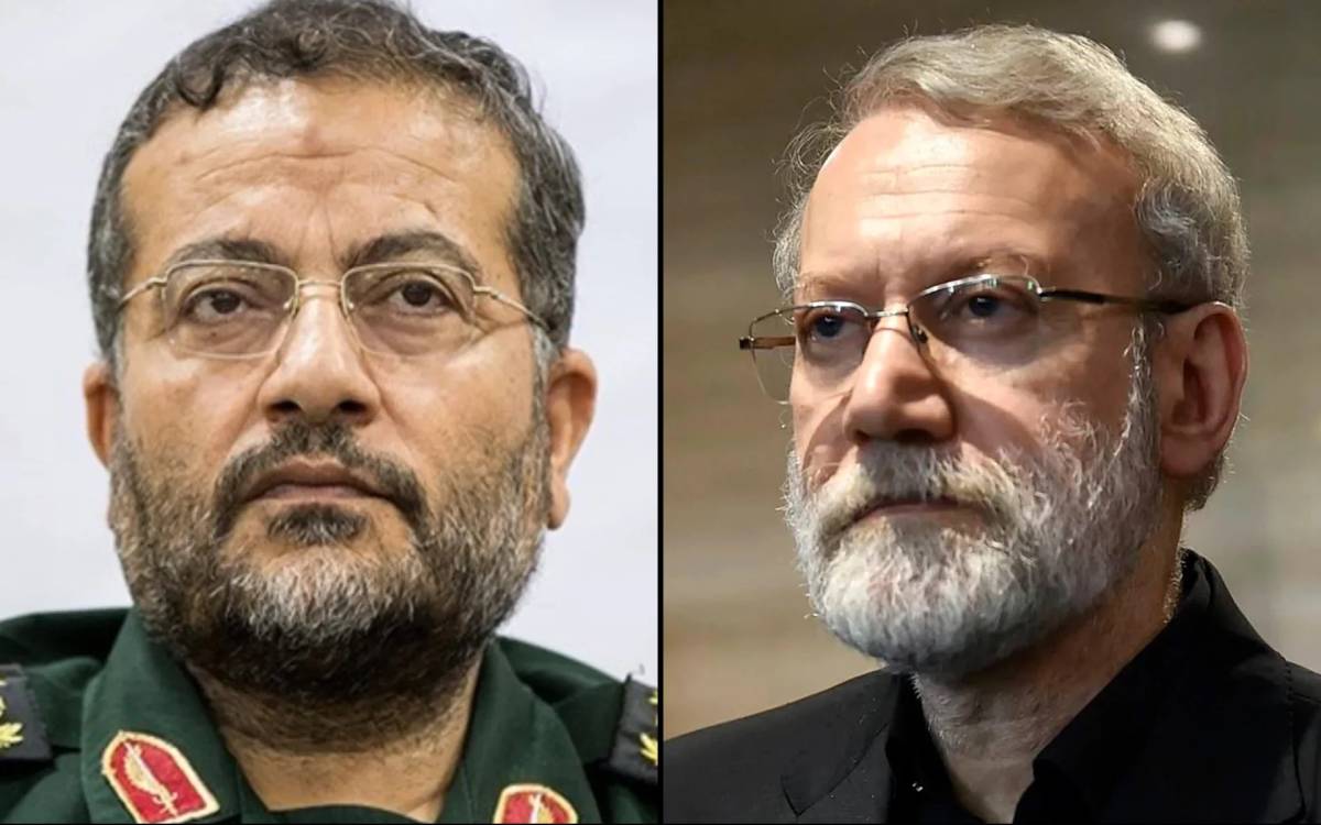 Iranian top official Ali Larijani and head of Iran’s oppressive Basij force - Israel’s Defence Minis...