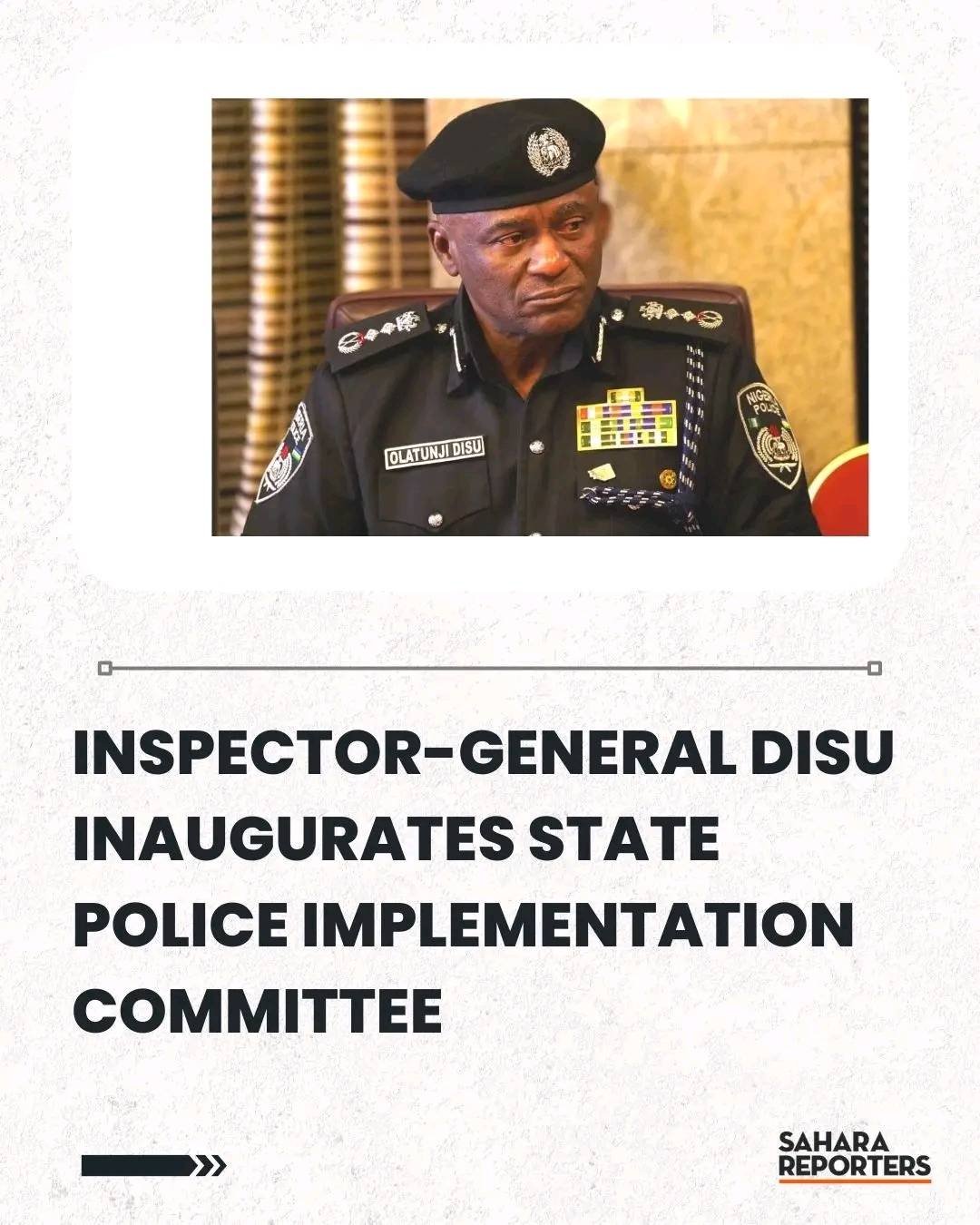 Inspector-General Disu Inaugurates State Police Implementation Committee, Moves To Decentralise Poli...
