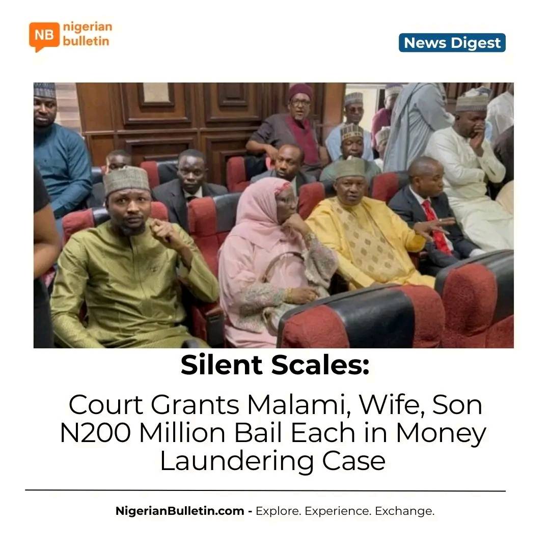 Court grants Malami, wife, son N200m bail each in N8.1bn money laundering case. They must provide pr...