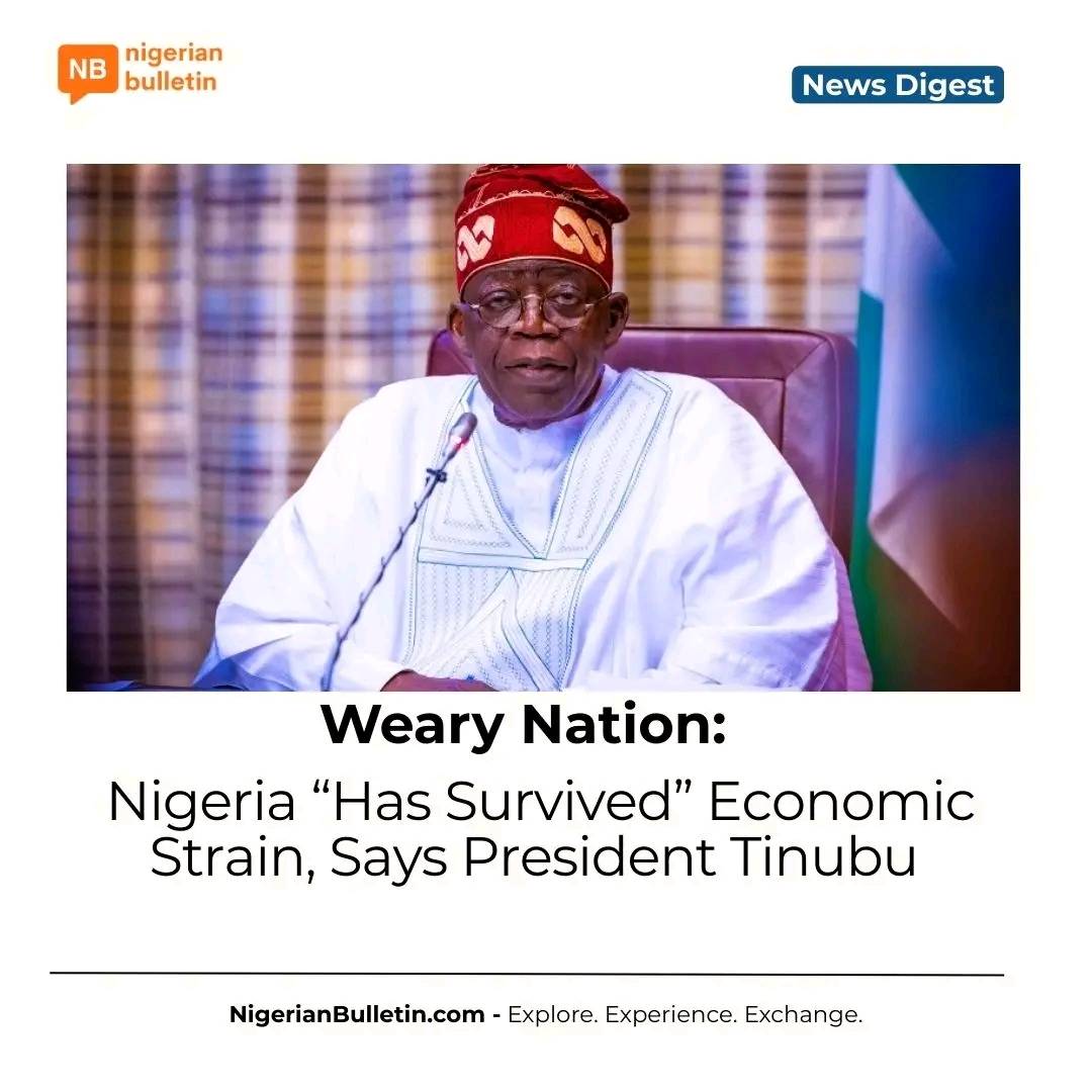President Tinubu says Nigeria has overcome economic challenges, with governors no longer borrowing f...