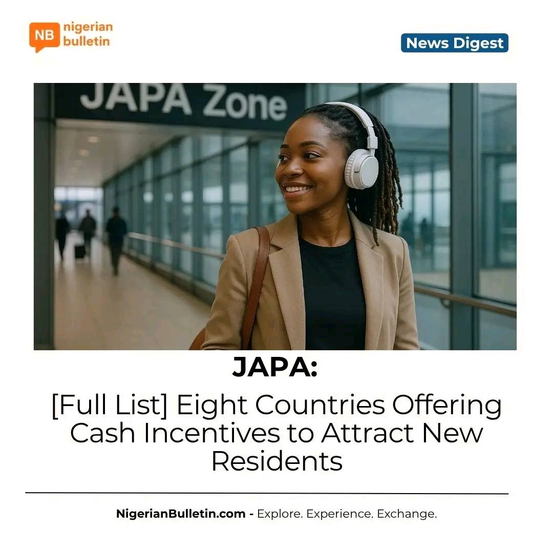 Eight countries, including Italy, Switzerland, and Japan, are offering cash grants and housing to at...