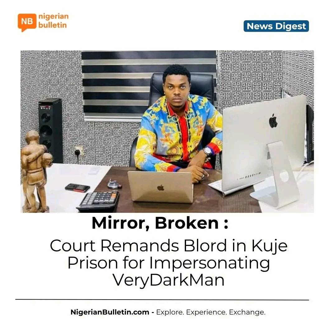 A Federal High Court in Abuja has remanded celebrity crypto entrepreneur Blord in Kuje prison for 26...