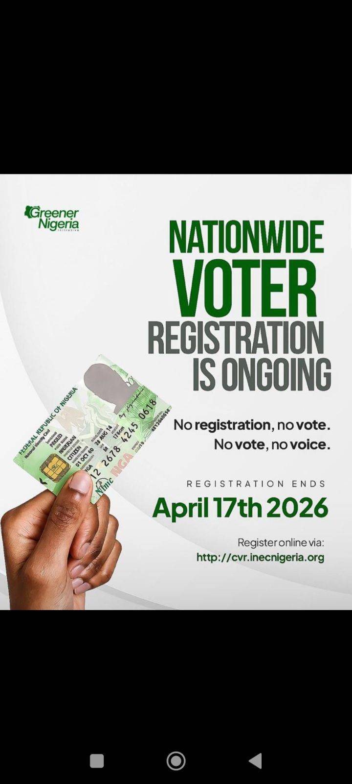 Please register dear Nigerian ..
