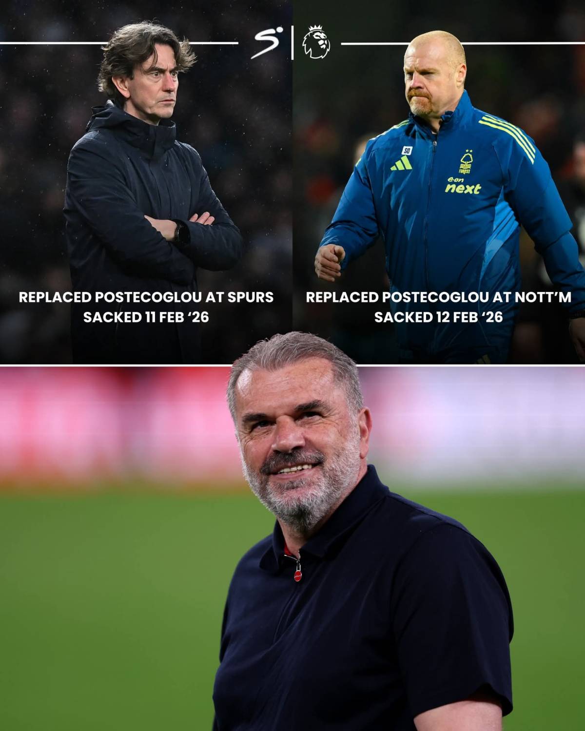 Both managers who replaced Ange Postecoglou have been sacked before the end of the season, LESS THAN...