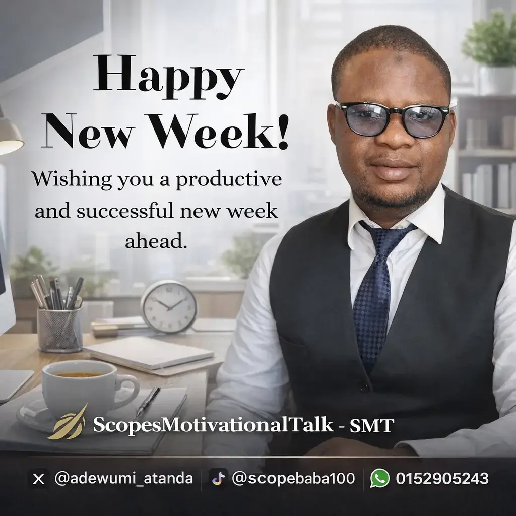 New week, fresh start: May this week be your stepping stone towards achieving your dreams. Embrace c...