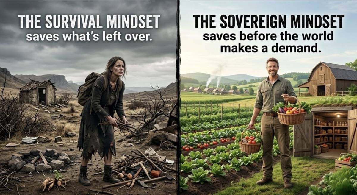The Survival Mindset saves what's left over.
The Sovereign Mindset saves before the world makes a de...