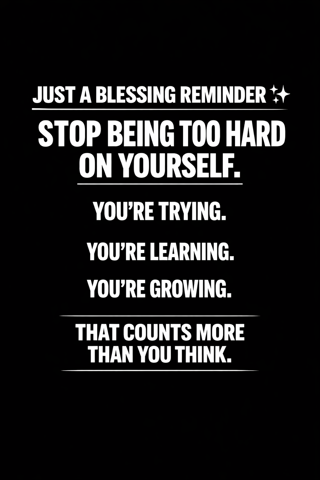 Just a Blessing reminder