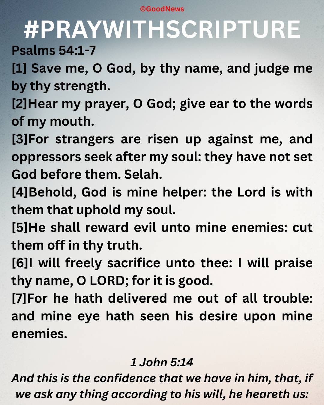 #PrayWithScripture
Read, Sing, meditate, pray, and share with friends and loved ones.
Remain blessed...