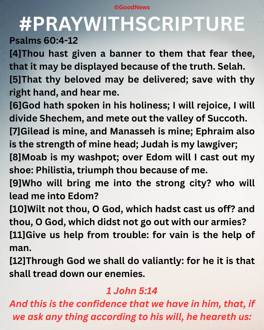 #PrayWithScripture
Read, Sing, meditate, pray, and share with friends and loved ones.
Remain blessed...