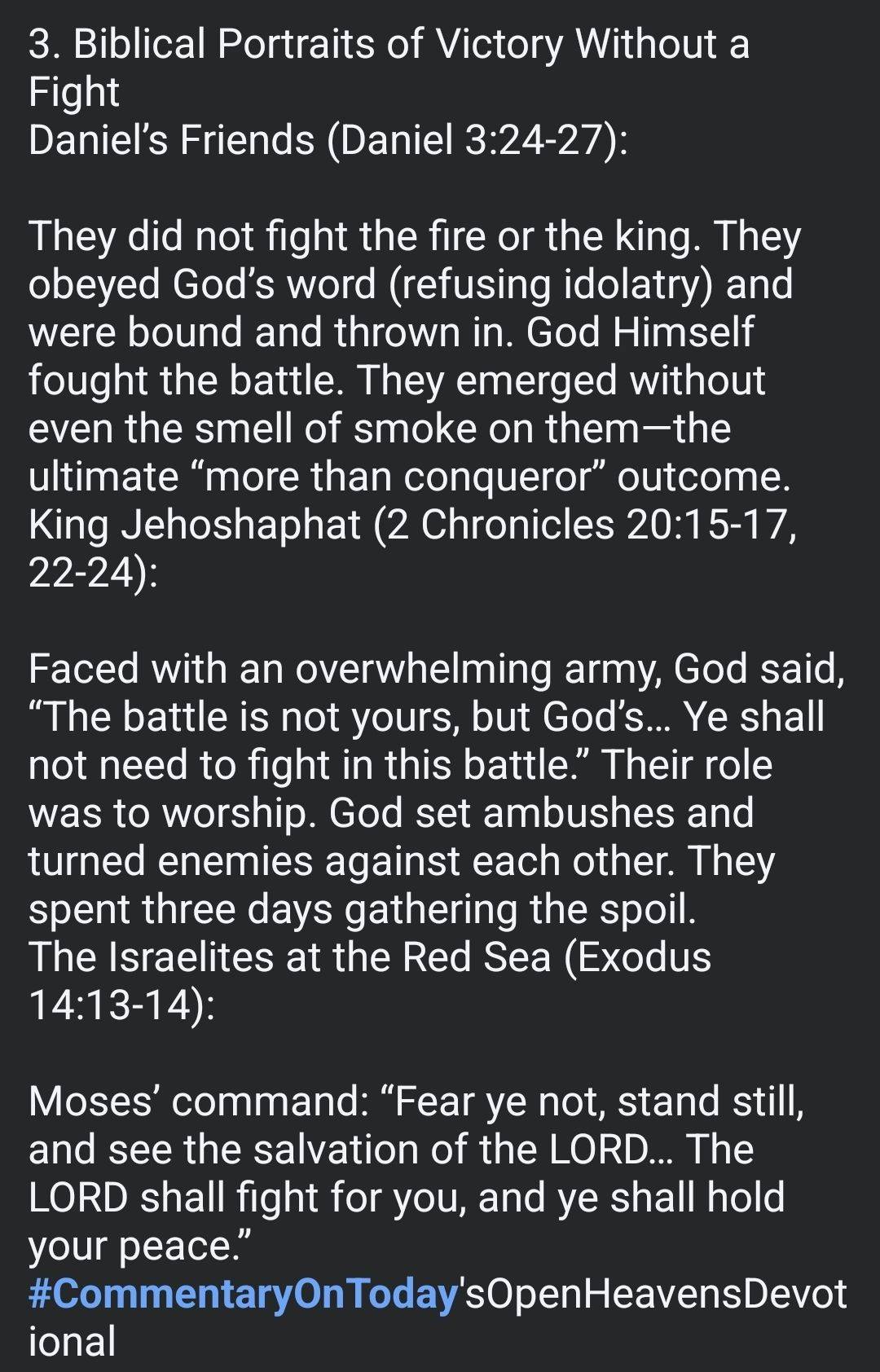 #CommentaryOnToday'sOpenHeavensDevotional