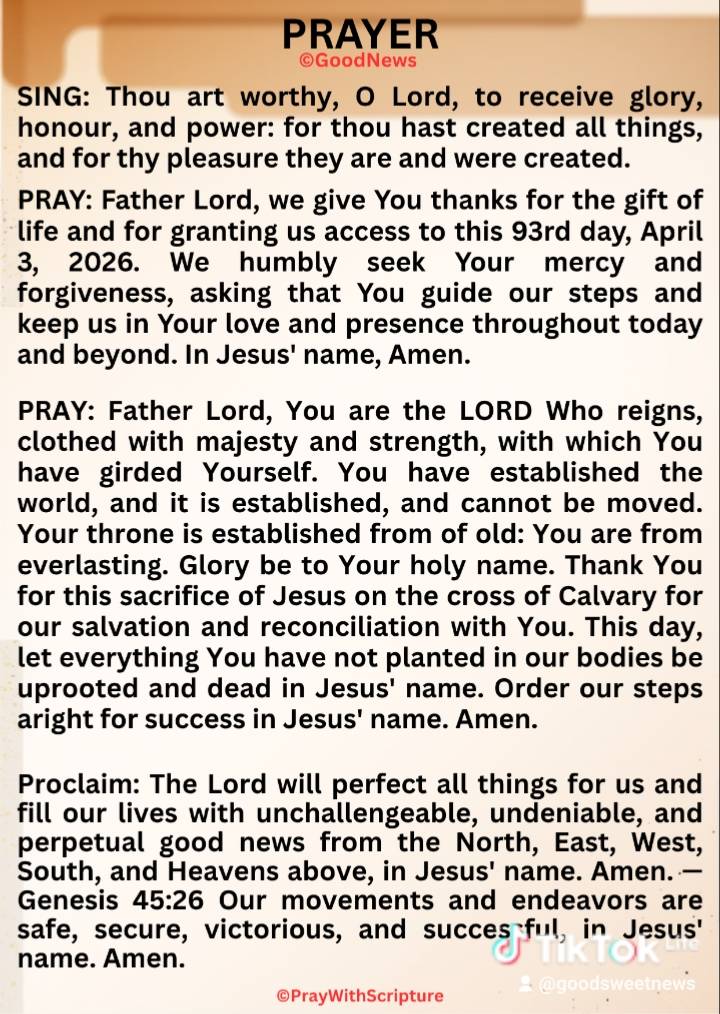 PRAY: Father Lord, You are the LORD Who reigns, clothed with majesty and strength, with which You ha...