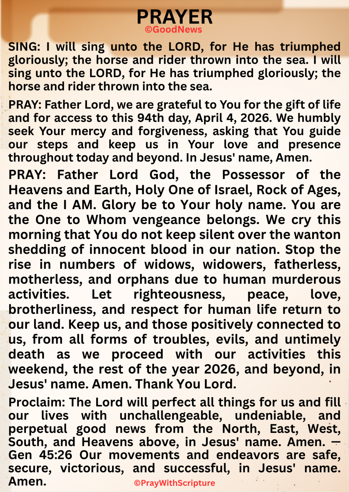 Proclaim: The Lord will perfect all things for us and fill our lives with unchallengeable, undeniabl...