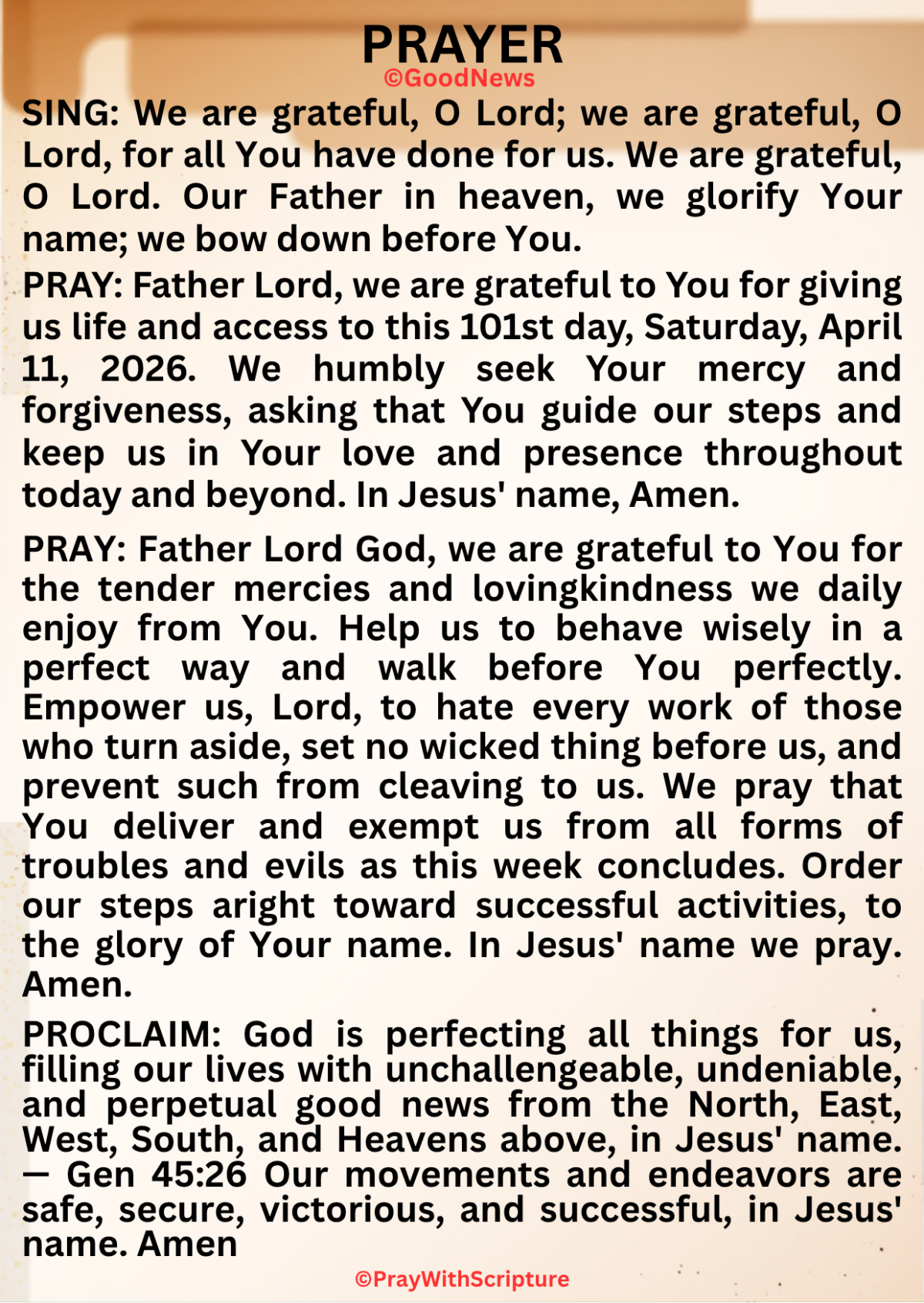 PROCLAIM: God is perfecting all things for us, filling our lives with unchallengeable, undeniable, a...