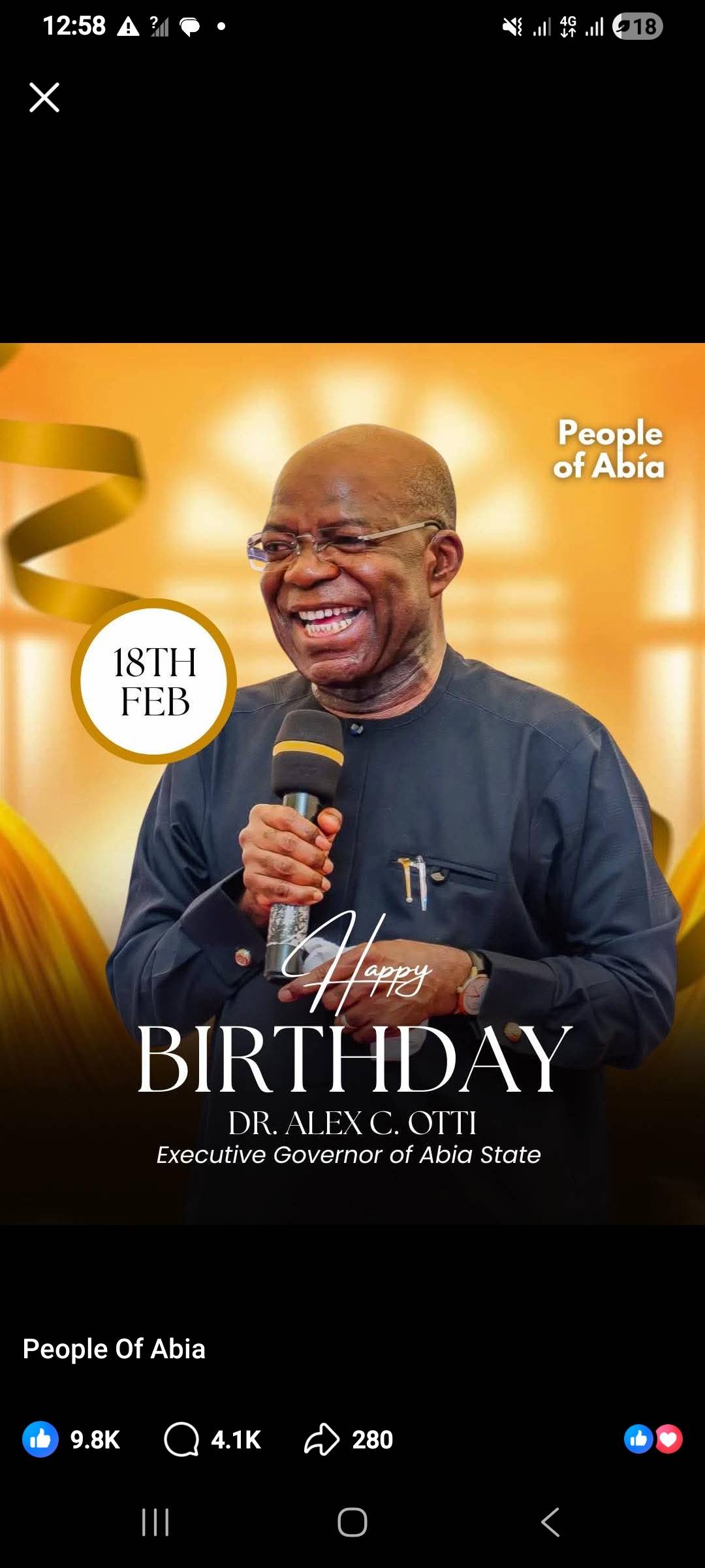 Happy Super birthday, our dear Governor HE Dr. Alex Chioma Otti, Executive Governor of Abia State. W...