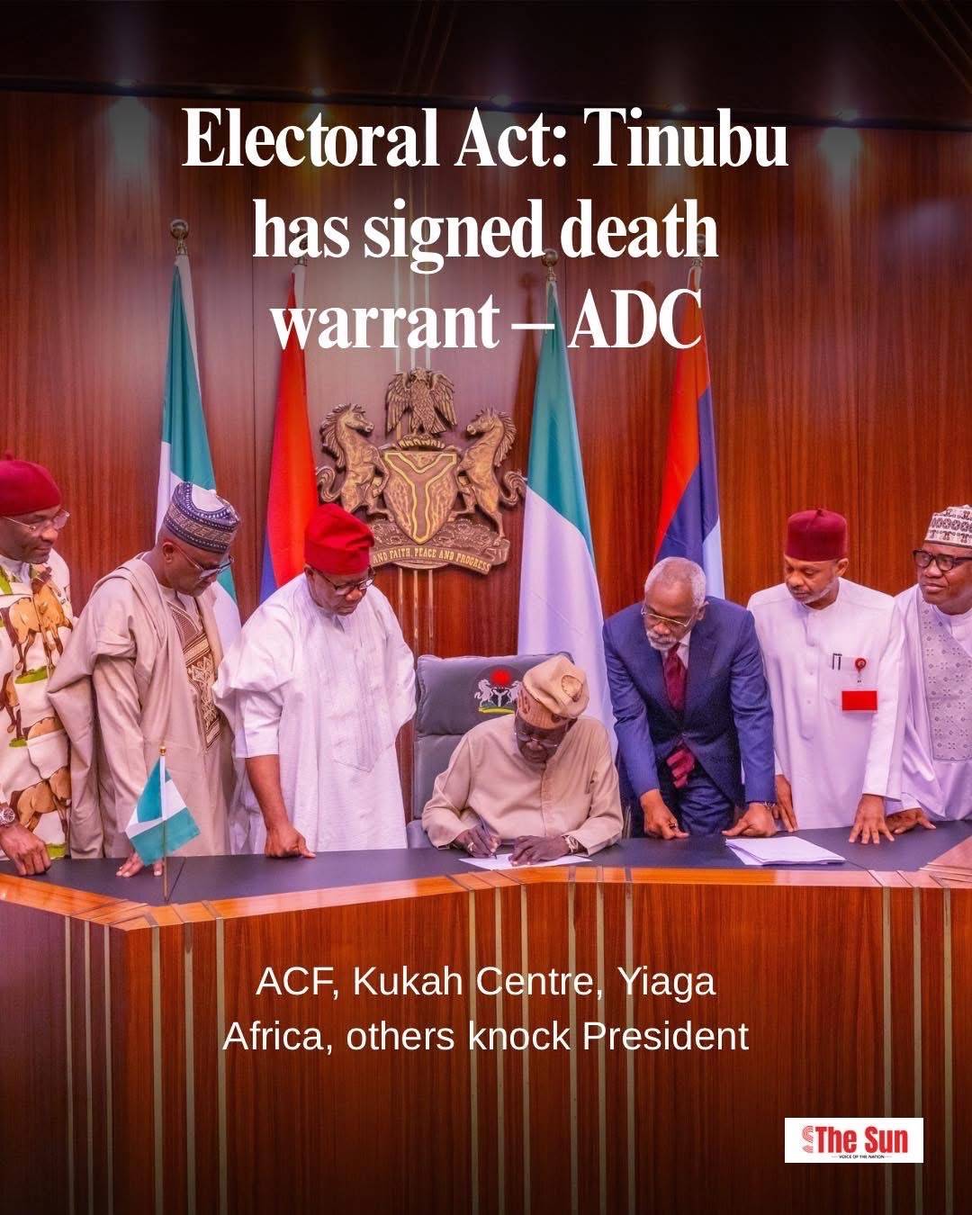 The African Democratic Congress (ADC), yesterday, said President Bola Tinubu’s hasty assent to the n...