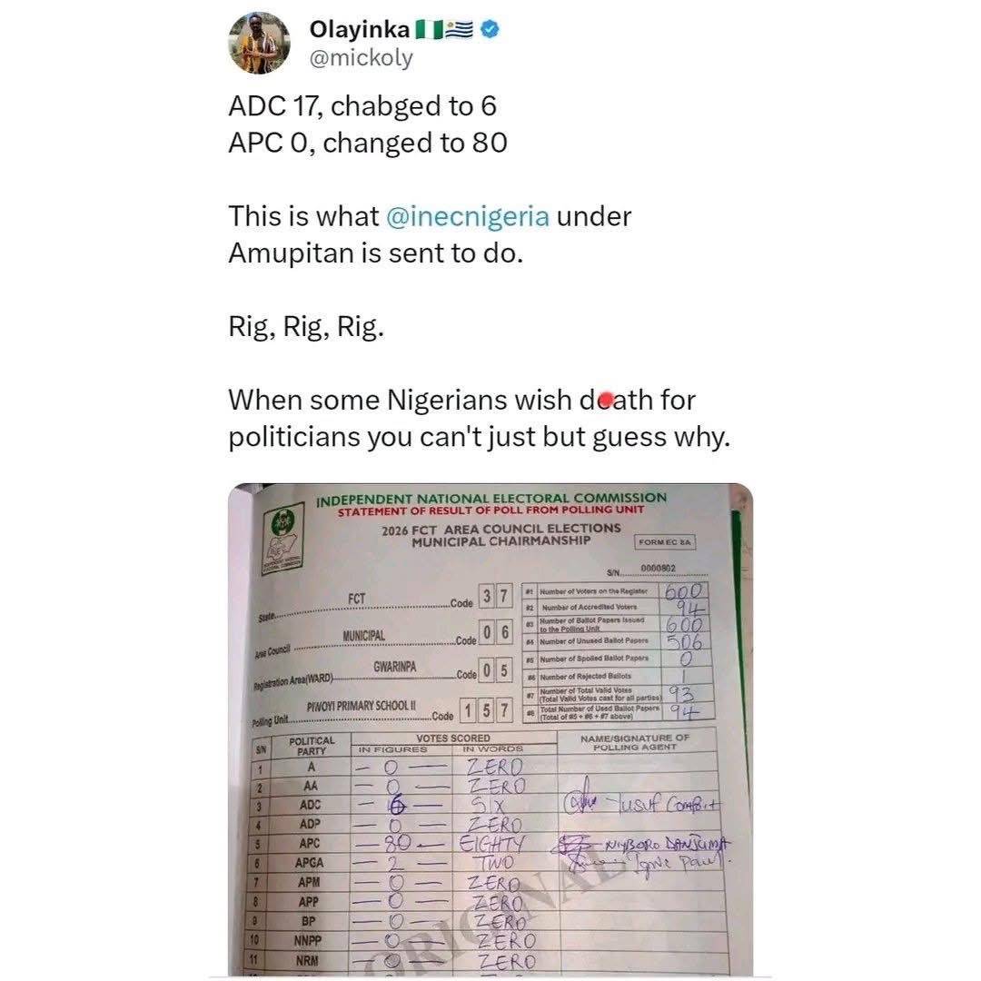 As seen on X platform, this is the Nigeria of APC dreams