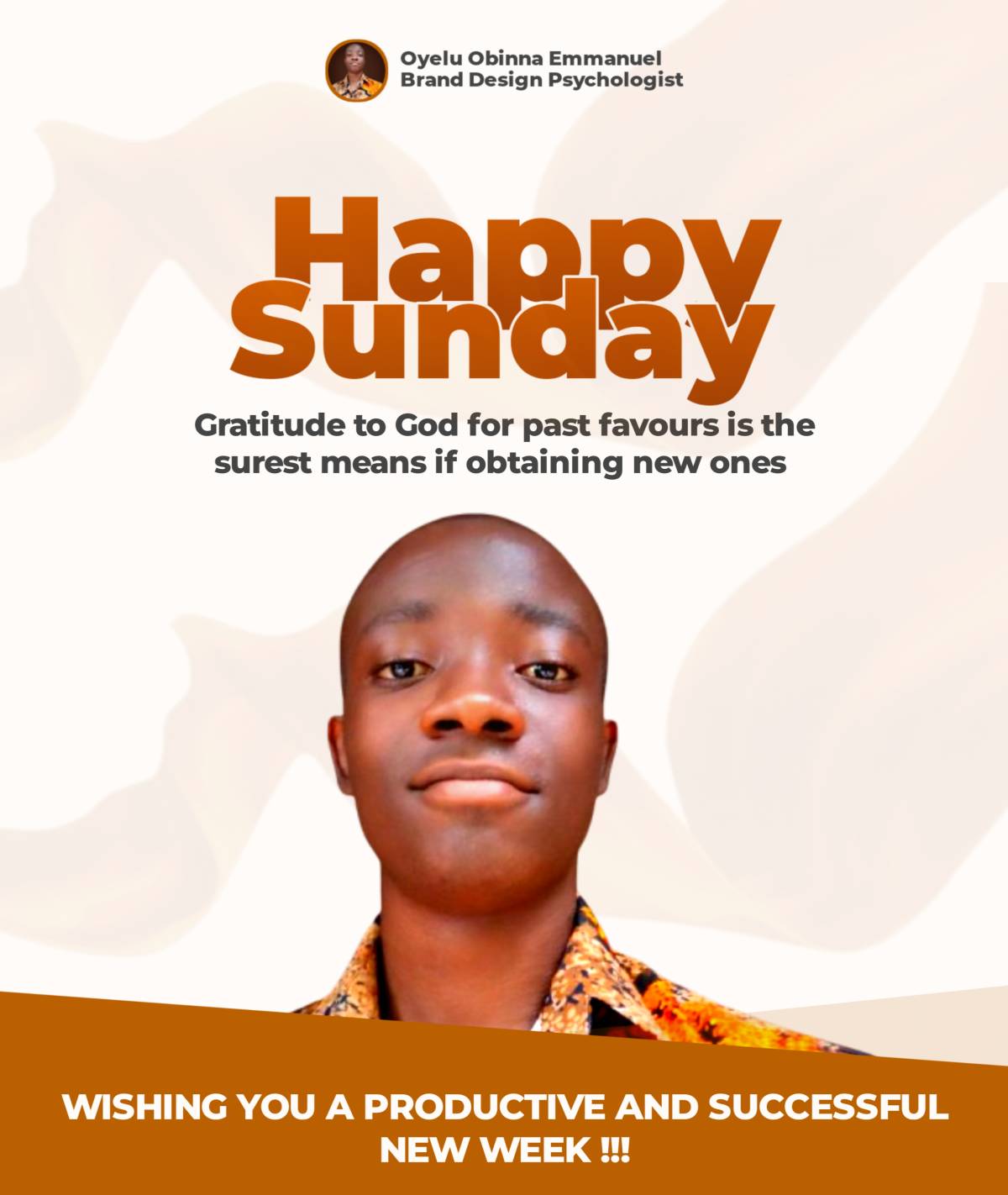 There is nothing as hopeful as envisaging a productive and successful week.

Here's a Sunday to;

🟤...