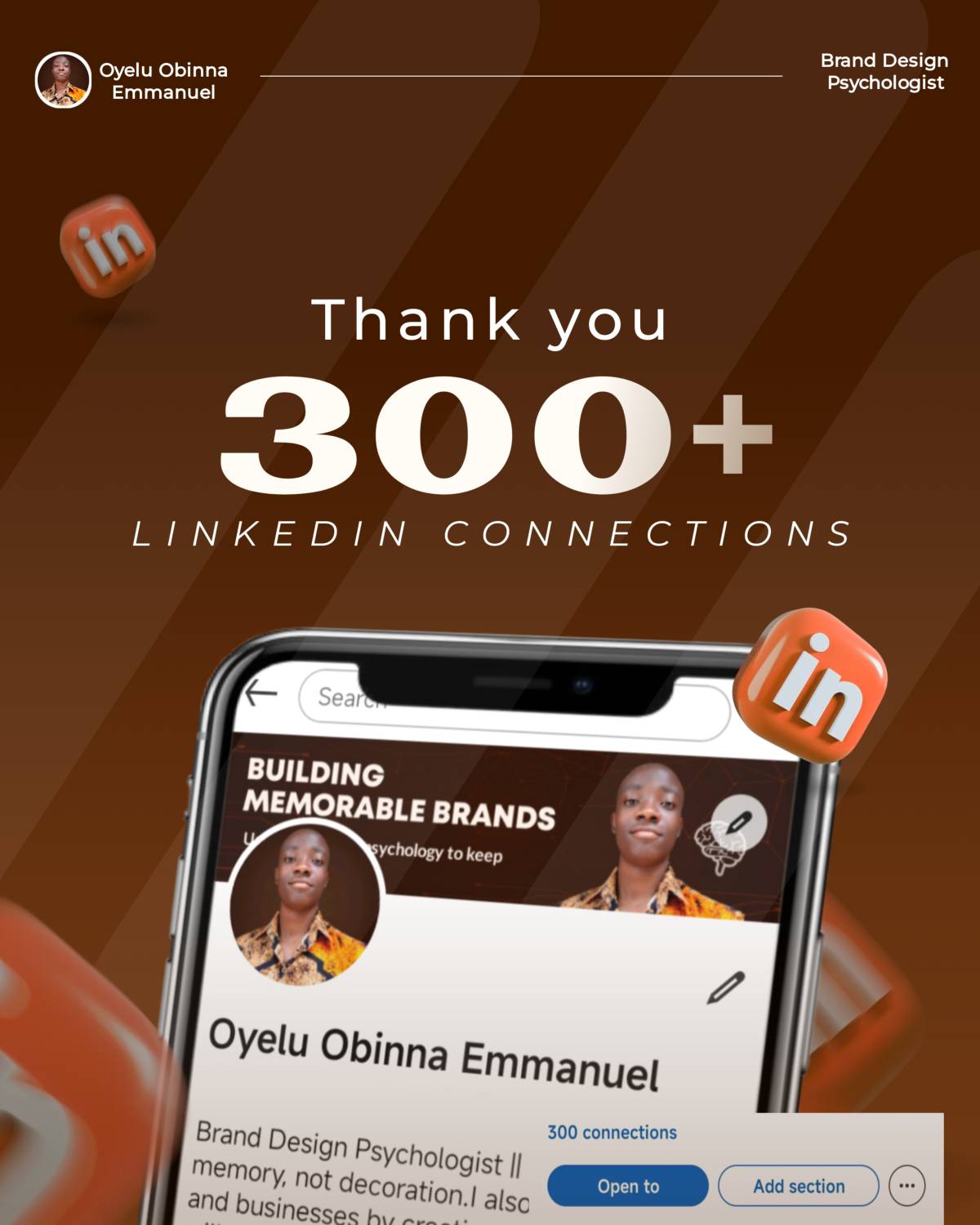 Celebrating 300+ followers on linkedin is one that I will always be grateful for🤗🤗.
As you celebr...