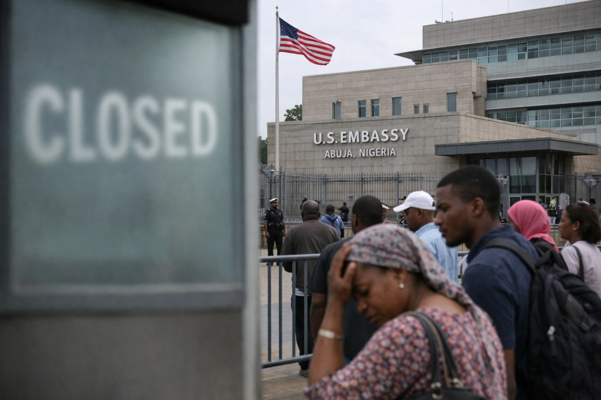 US Embassy Abuja Suspends Visa Appointments Amidst Heightened Security Concerns https://naira.blog/u...