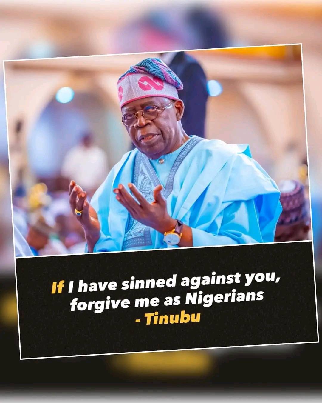 Our response to your Apology will be Loud in our votes
