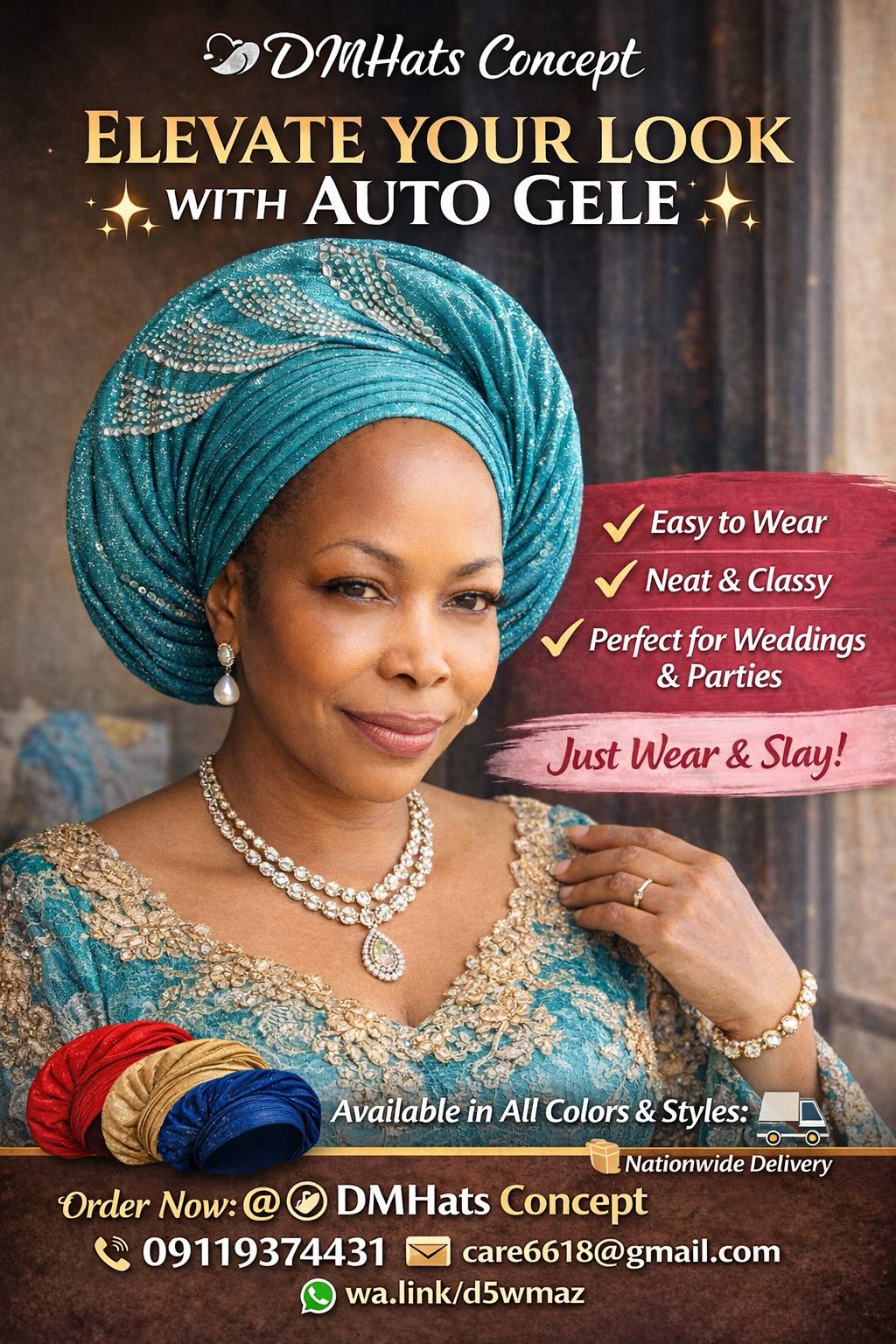 @DMHats Concept home of all kinds of women head wears
💥 Wholesales 💥Retailing available
We delive...