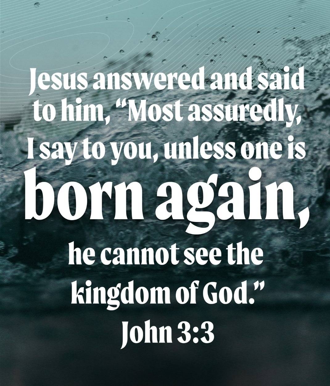 Yep, John 3: 3 is your bus stop, don't miss it!
Good morning and have a blessed day ๐๐