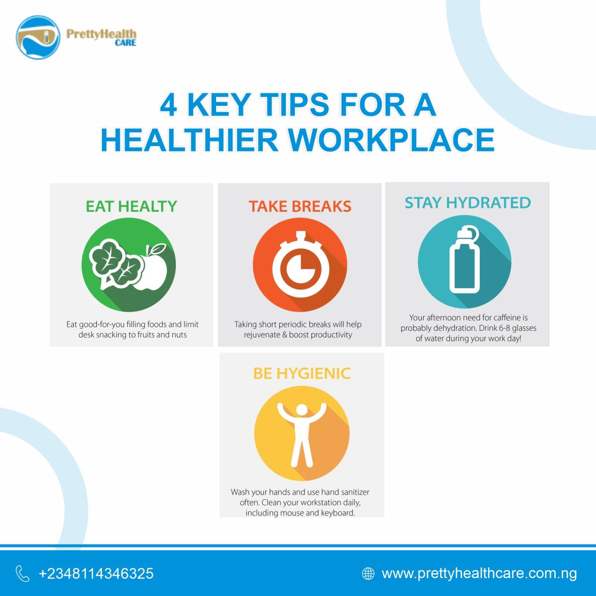 A healthy workforce is a productive workforce.
Encouraging simple habits like hydration, breaks, pr...