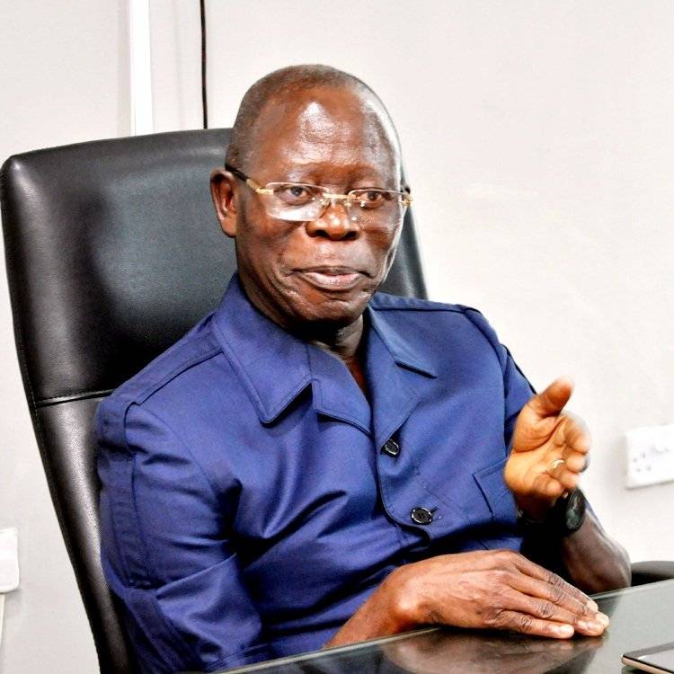 Former Edo State Governor, Adams Oshiomhole, paid a visit to President Bola Tinubu at Aso Rock, wher...