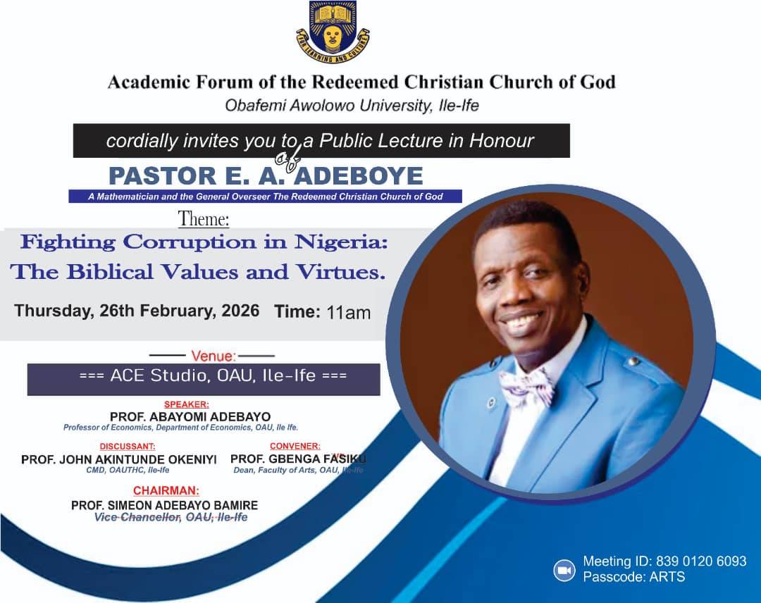 You are cordially invited to the above Public Lecture.
Date 26 February, 2026.
Venue: Design Studi...