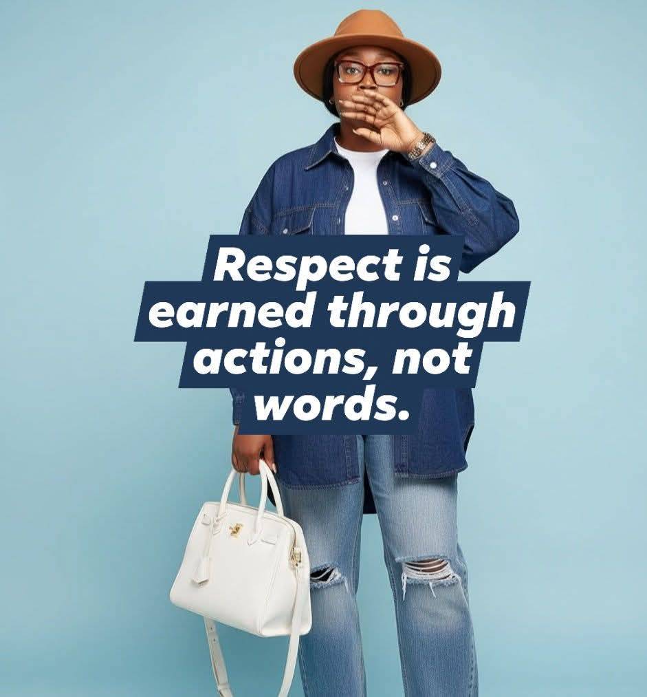 Respect is earned through actions, not words.
It shows on how you treat people when no one is watchi...